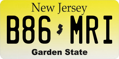 NJ license plate B86MRI
