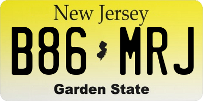 NJ license plate B86MRJ