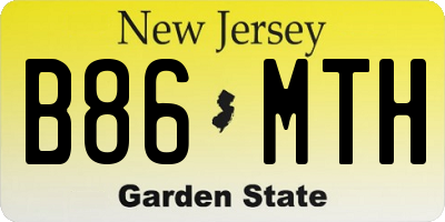 NJ license plate B86MTH