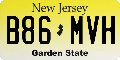NJ license plate B86MVH