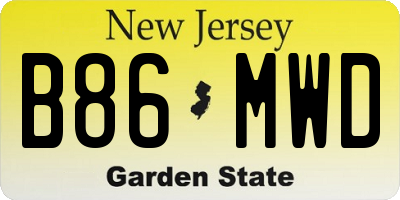 NJ license plate B86MWD