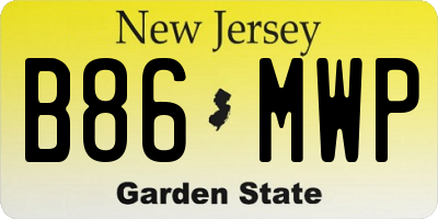 NJ license plate B86MWP