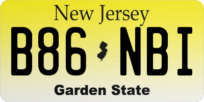 NJ license plate B86NBI