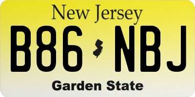 NJ license plate B86NBJ