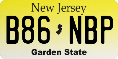 NJ license plate B86NBP