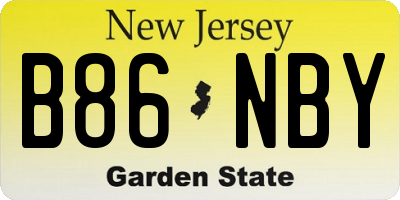 NJ license plate B86NBY