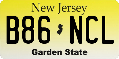 NJ license plate B86NCL