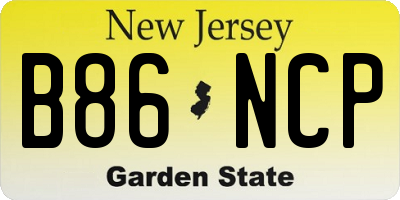 NJ license plate B86NCP