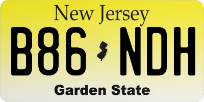 NJ license plate B86NDH