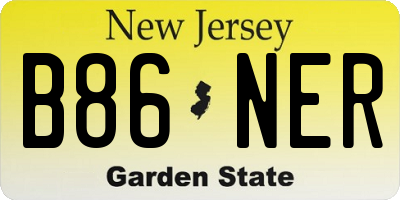 NJ license plate B86NER