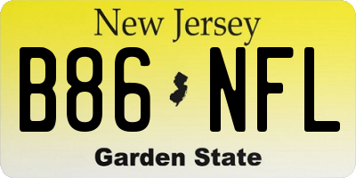 NJ license plate B86NFL