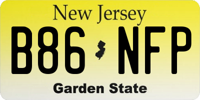NJ license plate B86NFP