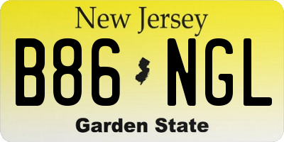 NJ license plate B86NGL