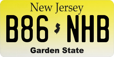 NJ license plate B86NHB