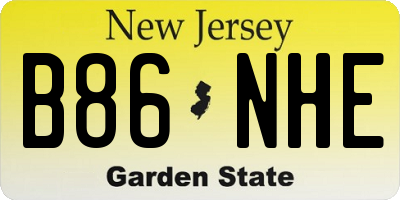 NJ license plate B86NHE