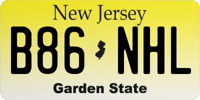 NJ license plate B86NHL