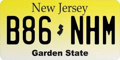 NJ license plate B86NHM
