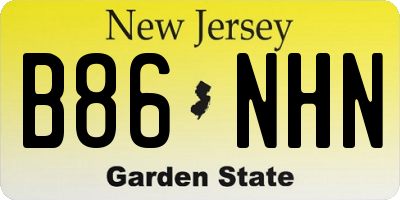 NJ license plate B86NHN