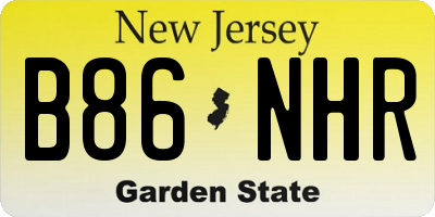 NJ license plate B86NHR