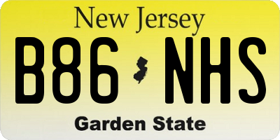 NJ license plate B86NHS