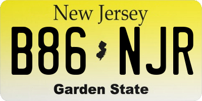 NJ license plate B86NJR
