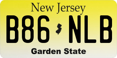 NJ license plate B86NLB