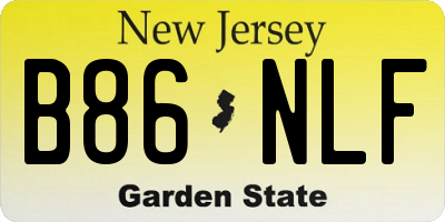 NJ license plate B86NLF