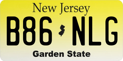 NJ license plate B86NLG