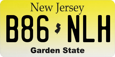 NJ license plate B86NLH