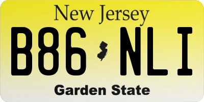 NJ license plate B86NLI