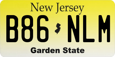 NJ license plate B86NLM