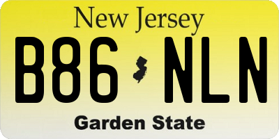 NJ license plate B86NLN