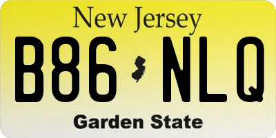 NJ license plate B86NLQ