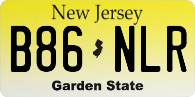 NJ license plate B86NLR