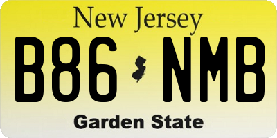 NJ license plate B86NMB