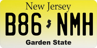 NJ license plate B86NMH