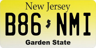 NJ license plate B86NMI