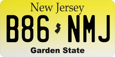 NJ license plate B86NMJ