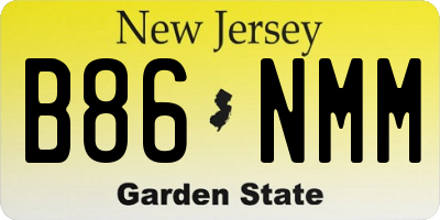 NJ license plate B86NMM