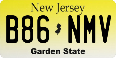 NJ license plate B86NMV