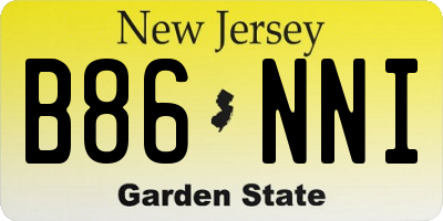 NJ license plate B86NNI