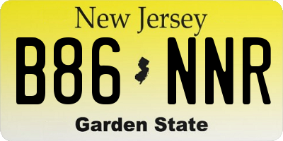 NJ license plate B86NNR