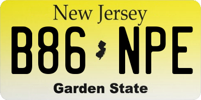 NJ license plate B86NPE
