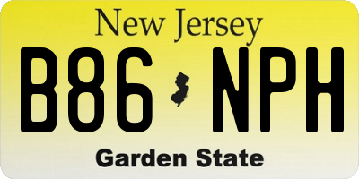 NJ license plate B86NPH