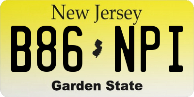NJ license plate B86NPI