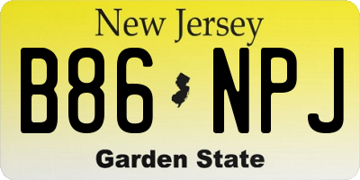 NJ license plate B86NPJ