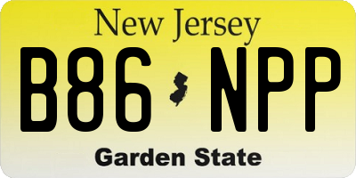 NJ license plate B86NPP