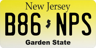 NJ license plate B86NPS