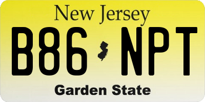 NJ license plate B86NPT