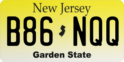NJ license plate B86NQQ